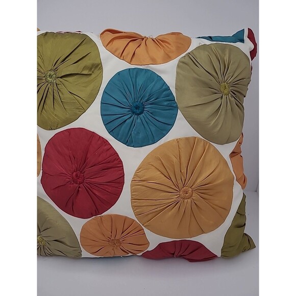 Pier 1 One Imports Boho Throw Pillow 16 " Square Geometric Colorful - Picture 3 of 9